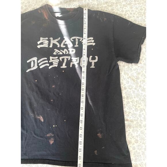 Skate and Destroy Bleach Distressed Graphic Tee Black XL - Picture 4 of 5
